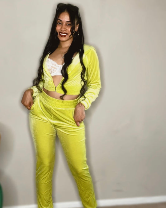 Limeade Velour Set